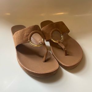 Calvin Klein Sude Base “Mali” Tan Thong Sandals